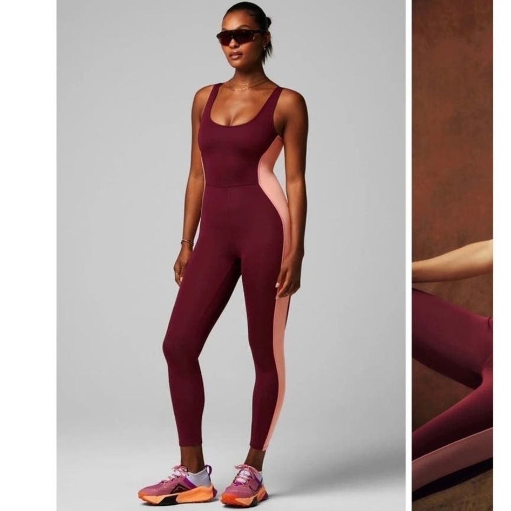 ❌Fabletics Women's Burgundy and Pink Jumpsuit❌
